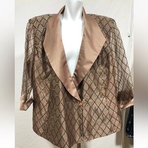 R&M Richards Bronze Diamond Pattern Blazer